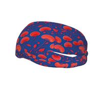 Red Mushrooms Bandeau de sport tendance respirant à séchage rapide et extensible Unisexe