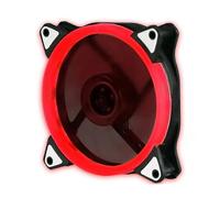 (Red)Mute RGB LED Light Cooling Fan Heat Dissipation Heatsink for Computer PC Case