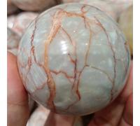 Red Network Stone Ball Crystal Home Decoration Craft Gifts Ornaments Ornaments (Size : 350-400g)