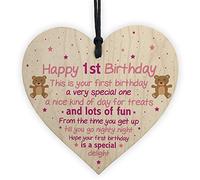 RED OCEAN Carte d'anniversaire 1er anniversaire pour fille, accessoire souvenir pour fille