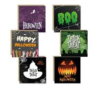 RED OCEAN Lot de 6 cartes d'Halloween avec enveloppes pour enfants, cartes d'Halloween pour fils, fille, famille, amis