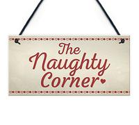 RED OCEAN Naughty Corner Plaque murale à suspendre pour porte ou maison Cadeau amusant pour enfants
