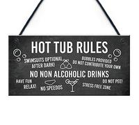 RED OCEAN Panneau amusant avec règles pour jacuzzi, accessoires de jacuzzi, cadeau de maison