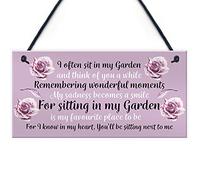 RED OCEAN Panneau commémoratif pour jardin, abri de jardin, décoration florale à suspendre