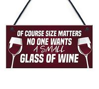 RED OCEAN Panneau humoristique à suspendre pour la maison, le bar, le vin, l'alcool, un homme, un pub, un cadeau amusant pour son ami