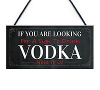 RED OCEAN Panneau humoristique en forme de vodka pour la maison, le bar, la décoration de bar - Cadeau idéal pour un ami