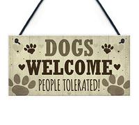 RED OCEAN Panneau Humoristique pour Chien à Suspendre - Cadeau pour Les Amoureux des Chiens