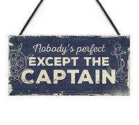 RED OCEAN Panneau nautique Captain Bar Pub Salle de bain Homme Cave Plaque de cuisine Bateau de pêche Cadeau pour homme