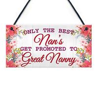 Red Ocean Plaque à suspendre « Best Nans Promoted To Great Nanny » Cadeau de grossesse