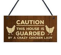 RED OCEAN Plaque fantaisie en forme de poule pour portail de jardin - Cadeau idéal pour femme