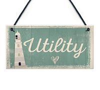 RED OCEAN Plaque murale à suspendre au bord de la mer Style shabby chic vintage