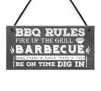 RED OCEAN Plaque murale pour barbecue, règles de jardin, pub, bar, maison, cadeau d'amitié pour lui, cadeau pour lui