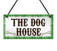 RED OCEAN The Dog House Plaque fantaisie à suspendre pour abri de jardin