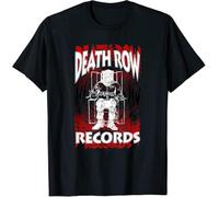 Red on Black Death Row T-Shirt Unisex Black Tee(Large)