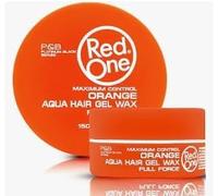 Red One Aqua Hair Wax, Cire Coiffante Effet Brillant, 150ml (ORANGE)