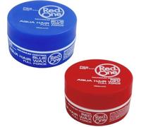 RedOne Cire Aquatique Coiffante Rouge & Bleu 150 ml | Contrôle des bords | Cire de gel pour les cheveux | Ultra-tenue | Parfum Fraise & Chewing-gum | Max Control | Lot de 2
