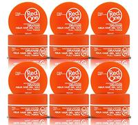 RedOne Coiffage Aqua Wax Orange 150 ml | Contrôle des bords | Ultra-tenue | Cire Gelée | Cire capillaire pour hommes et femmes | Parfum Melon | Contrôle Maximum | Lot de 6