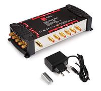 RED OPTICUM OMS 5/12 Pro TRQ Commutateur Multiple pour la réception d'une Position Satellite jusqu'à 12 récepteurs/Contacts plaqués Or / 4 K, 3D, UHD/Quattro et LNB Quad