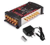 RED OPTICUM OMS 9/12 Pro TR Multiswitch pour la réception de Deux Positions Satellites jusqu'à 12 participants/Contacts plaqués Or/Compatible 4K, 3D, UHD/Compatible Quattro LNB