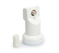 Red OPTICUM Robust Single LNB I LNB numérique 1-Fois résistant à la Chaleur et au Froid avec Seulement 0.1dB de Bruit et Protection LNB Contre Les intempéries I LNB Satellite pour 1 abonné Blanc