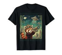 Red Panda Astronome Télescope Cosmique Drôle Amoureux de l'espace T-Shirt