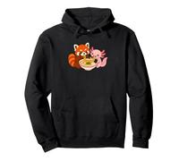 Red Panda Axolotl Mangeant Ramen Mignon Kawaii Noodle Friends Sweat à Capuche