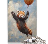 Red Panda Balloon Flying Puzzle 1000 Pièces Educa Jouet en Bois Divertissement Créatif Décoration Intérieure Jeu Éducatif Challenge Toy Adultes Et Enfants À Partir De 14 Ans 1000pcs (38x26cm)