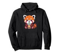 Red Panda Boba Tea Cute Animal Lover Sweat à Capuche