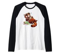 Red Panda Bubble Tea Boba Kawaii Filles Femmes Enfants Drôle Manche Raglan