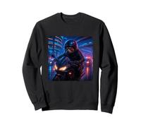 Red Panda Cyberpunk Rider Moto Biker Synthwave Sweatshirt
