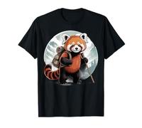 Red Panda Explorer Randonnée à Travers Les sentiers de Montagne T-Shirt