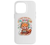 Red Panda Gaming Can't Hear You I'm Gaming Red Panda Coque pour iPhone 14 Pro Max