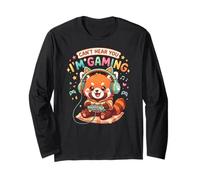 Red Panda Gaming Can't Hear You I'm Gaming Red Panda Manche Longue