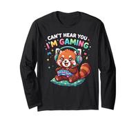 Red Panda Gaming Can't Hear You I'm Gaming Red Panda Manche Longue