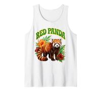 Red Panda Groovy Aquarelle Florale Boho Red Panda Débardeur