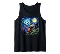 Red Panda Howling at The Moon Funny Parody Art Débardeur