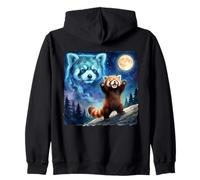 Red Panda Howling at The Moon Parody Night Sky Art Sweat à Capuche