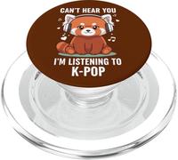 Red Panda K-Pop Music Lover Kawaii Anime Casque Audio PopSockets PopGrip pour MagSafe