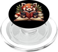 Red Panda Livres de Lecture Pandas Cottagecore Esthétique Enfants PopSockets PopGrip pour MagSafe