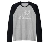 Red Panda Petit Ours Ligne Art Mammifère Art Zoologiste Manche Raglan