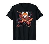 Red Panda Samurai Warrior Ninja Art Japon T-Shirt