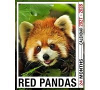 Red Pandas Calendar 2027 - 2028: Monthly Planner Jan 2027 to Dec 2028 with US Holidays for Home Office School and Family