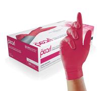 Red Pearl Nitrile Examination Gloves-Versatile Powder-Free Latex Free Disposable Gloves,Box Of 100,Red,Medium (Gp0063)