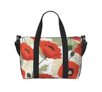 Red Phone Booth London Street Print Sac de voyage léger et résistant à l'eau Sac de sport et de voyage pour hommes, femmes et adolescents, Motif fleurs, Taille unique, Sac de voyage