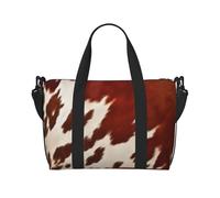 Red Phone Booth London Street Print Sac de voyage léger et résistant à l'eau Sac de sport et de voyage pour hommes, femmes et adolescents, Cuir de vache rouge et blanc., Taille unique, Sac de voyage