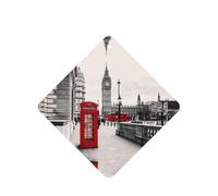 Red Phone Booth London Street Printing Lot de 10 feuilles désodorisantes parfumées à suspendre pour décoration de voiture
