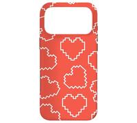 Red Pixel Heart Pattern Love 8bit Retro Gamer Coque pour iPhone 17 Pro Max