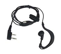 Red Planet Micro-oreillette PTT 2 fiches pour talkie walkie Baofeng-Pofung UV-5R UV5-RA
