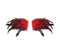 (Red) Quick Wear Feather For Halloween Costume Parties Lightweight Reusable Role Play Accessory Yellow