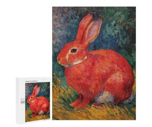 Red Rabbit Oil Painting Puzzle 1000 Pièces Educa Jouet en Bois Cadeau Unique Décoration Intérieure Jeu Éducatif Challenge Toy Adultes Et Enfants À Partir De 14 Ans 500 PCS